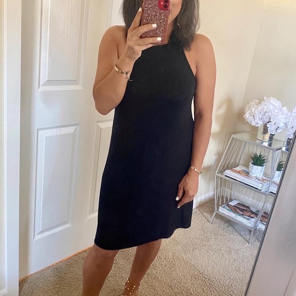 Amazon Dresses Basic Little Black Swing Mini Dress Halter Neck Sz Sm Poshmark